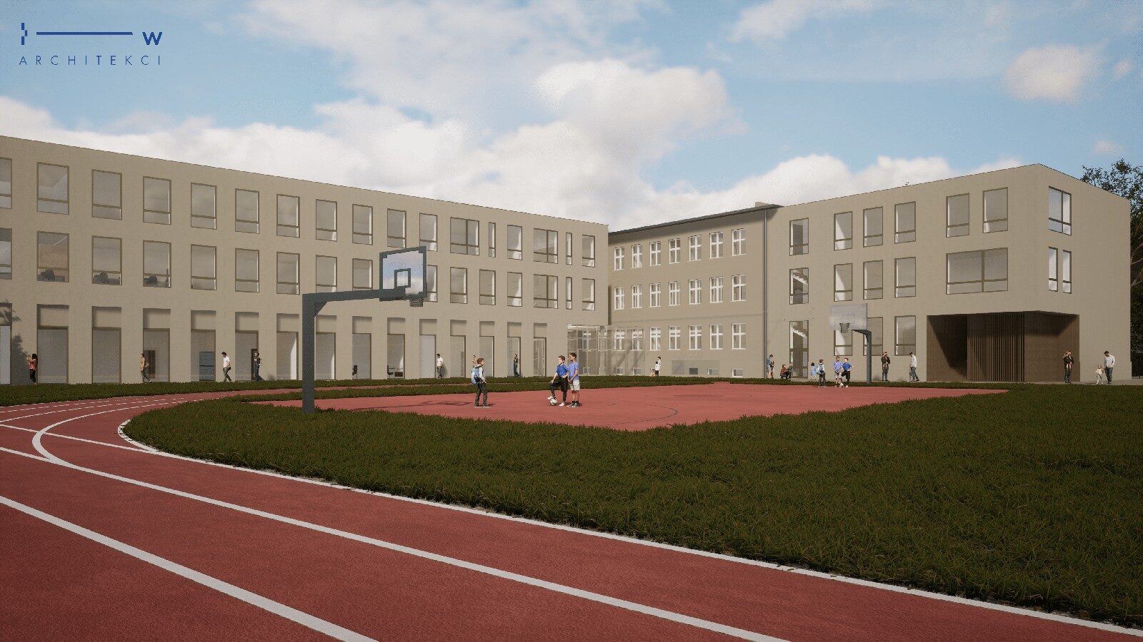 Extension of the school at Pautscha 9 Street in Wrocław